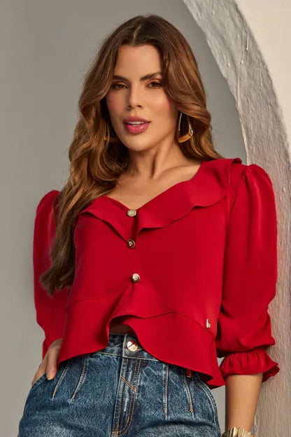 Blusa elegance fluid